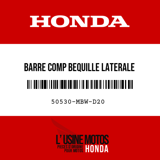 image de 50530-MBW-D20 BARRE COMP BEQUILLE LATERALE