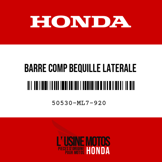 image de 50530-ML7-920 BARRE COMP BEQUILLE LATERALE