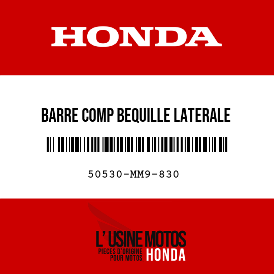image de 50530-MM9-830 BARRE COMP BEQUILLE LATERALE