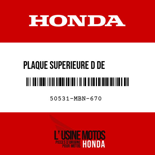image de 50531-MBN-670 PLAQUE SUPERIEURE D DE       SUSPENSION MOTEUR