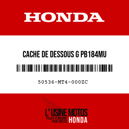 image de 50536-MT4-000ZC CACHE DE DESSOUS G PB184MU 