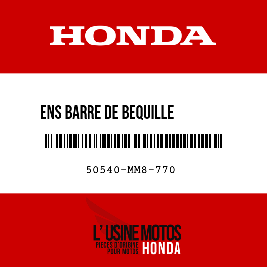 image de 50540-MM8-770 ENS BARRE DE BEQUILLE        LATERALE