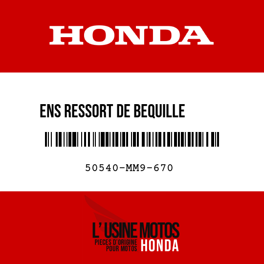 image de 50540-MM9-670 ENS RESSORT DE BEQUILLE      LATERALE