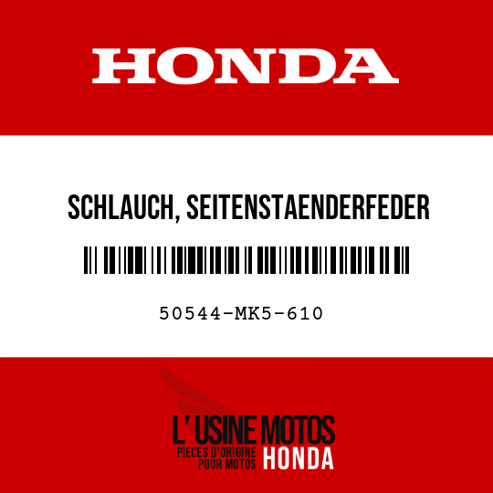 image de 50544-MK5-610 SCHLAUCH, SEITENSTAENDERFEDER