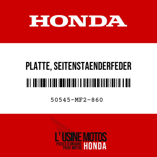 image de 50545-MF2-860 PLATTE, SEITENSTAENDERFEDER