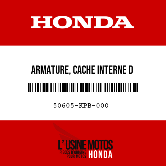 image de 50605-KPB-000 ARMATURE, CACHE INTERNE D