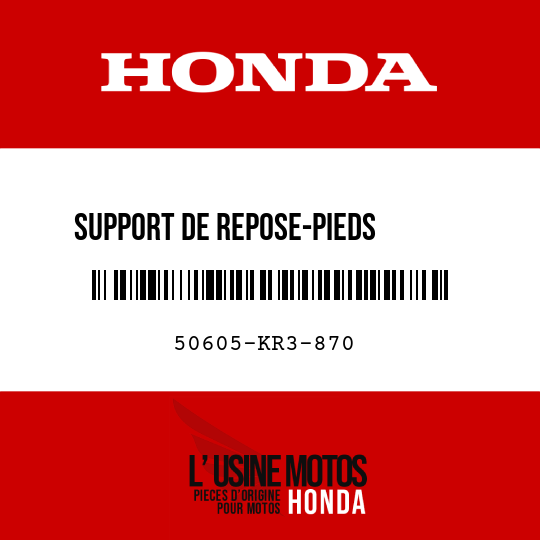image de 50605-KR3-870 SUPPORT DE REPOSE-PIEDS       PRINCIPAL G