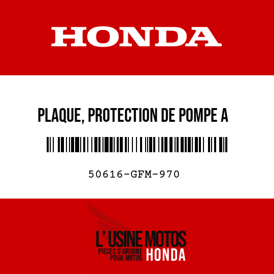 image de 50616-GFM-970 PLAQUE, PROTECTION DE POMPE A CARBURANT