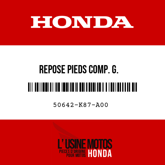 image de 50642-K87-A00 REPOSE PIEDS COMP. G.
