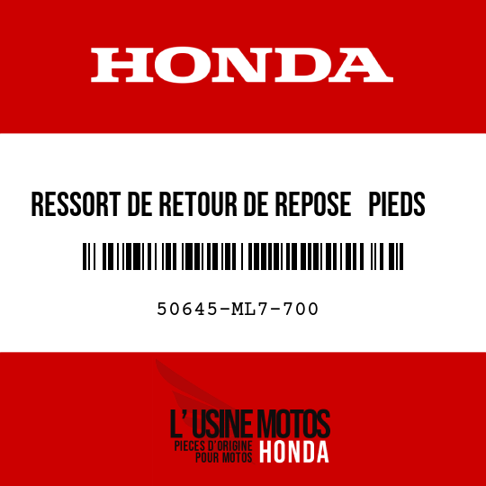 image de 50645-ML7-700 RESSORT DE RETOUR DE REPOSE   PIEDS G