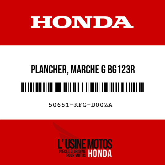 image de 50651-KFG-D00ZA PLANCHER, MARCHE G BG123R 
