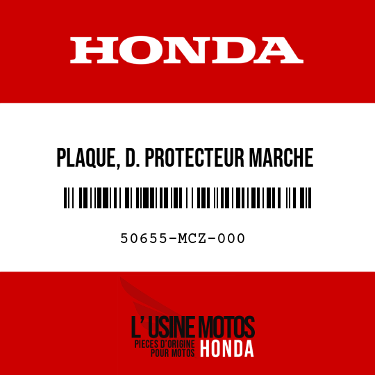 image de 50655-MCZ-000 PLAQUE, D. PROTECTEUR MARCHE