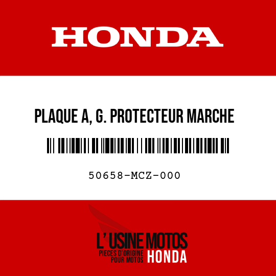 image de 50658-MCZ-000 PLAQUE A, G. PROTECTEUR MARCHE