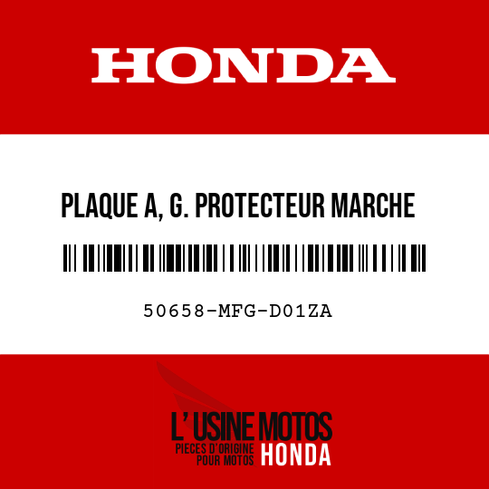 image de 50658-MFG-D01ZA PLAQUE A, G. PROTECTEUR MARCHE Y171M
