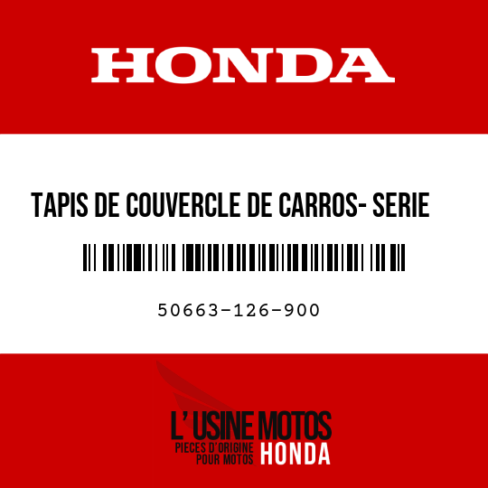 image de 50663-126-900 TAPIS DE COUVERCLE DE CARROS- SERIE DE CADRE