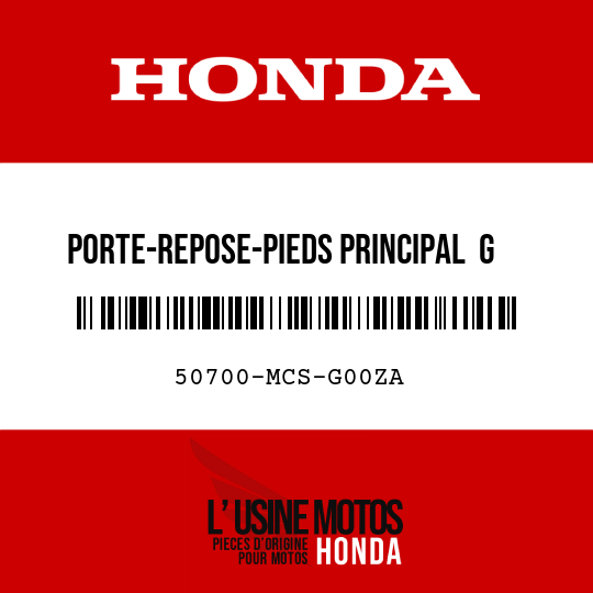 image de 50700-MCS-G00ZA PORTE-REPOSE-PIEDS PRINCIPAL  G NH146M 