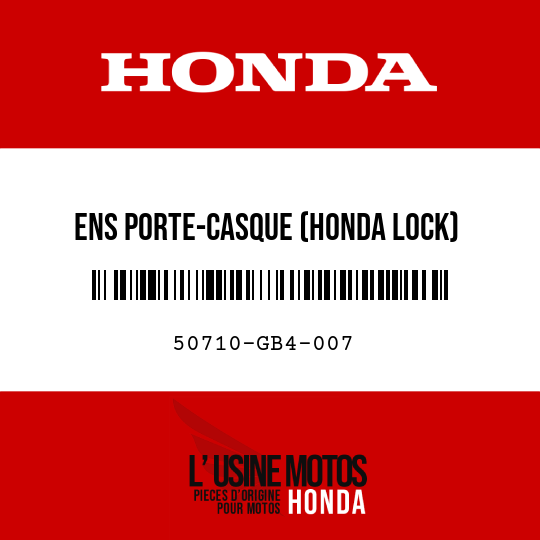 image de 50710-GB4-007 ENS PORTE-CASQUE (HONDA LOCK)