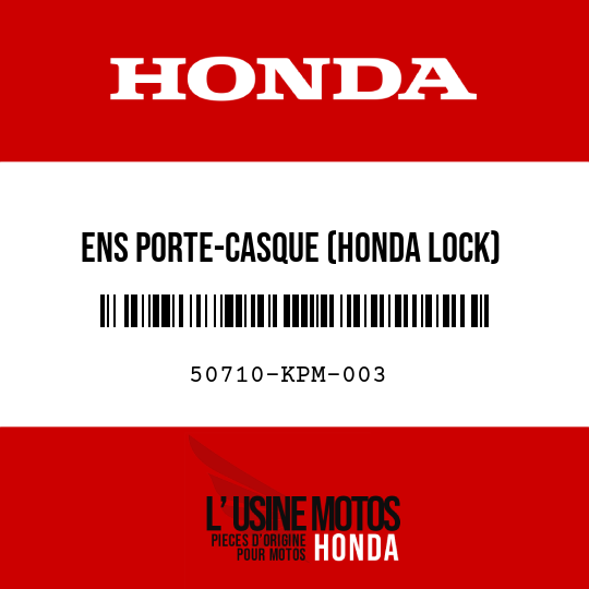 image de 50710-KPM-003 ENS PORTE-CASQUE (HONDA LOCK)