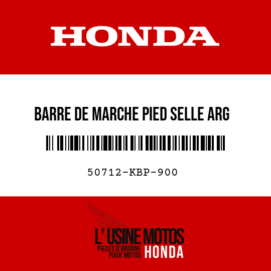 image de 50712-KBP-900 BARRE DE MARCHE PIED SELLE ARG