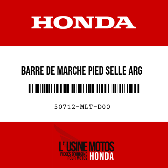 image de 50712-MLT-D00 BARRE DE MARCHE PIED SELLE ARG