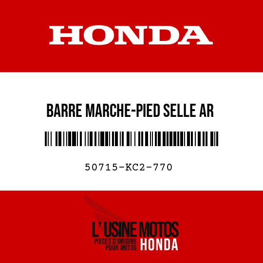 image de 50715-KC2-770 BARRE MARCHE-PIED SELLE AR