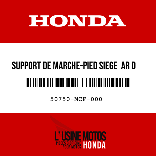 image de 50750-MCF-000 SUPPORT DE MARCHE-PIED SIEGE  AR D