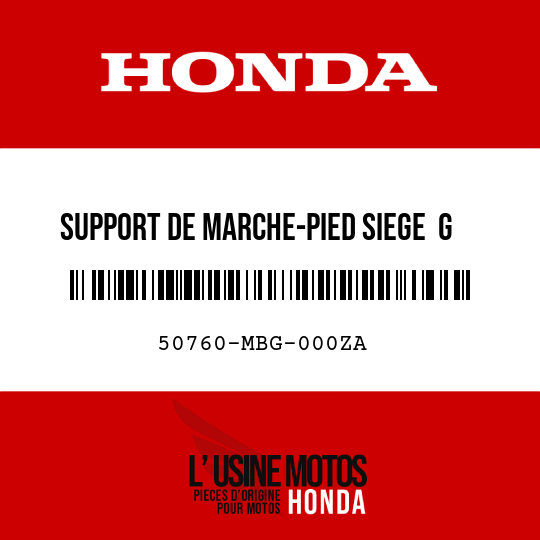 image de 50760-MBG-000ZA SUPPORT DE MARCHE-PIED SIEGE  G NH295M 