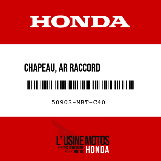 image de 50903-MBT-C40 CHAPEAU, AR RACCORD          TRANSVERSAL