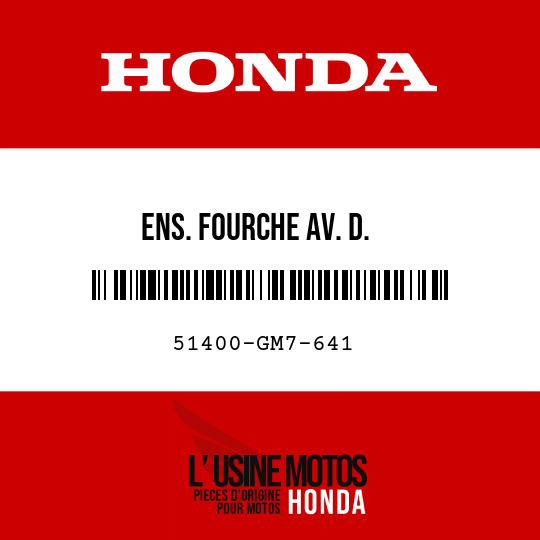 image de 51400-GM7-641 ENS. FOURCHE AV. D.