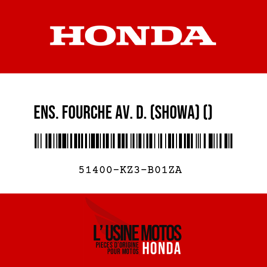 image de 51400-KZ3-B01ZA ENS. FOURCHE AV. D. (SHOWA) () TNATURAL 