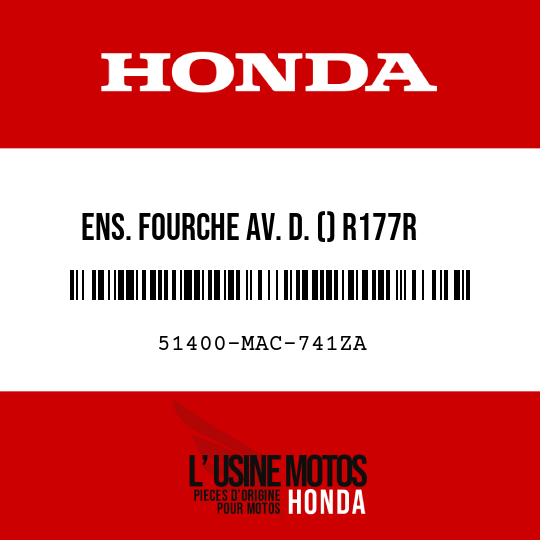 image de 51400-MAC-741ZA ENS. FOURCHE AV. D. () R177R