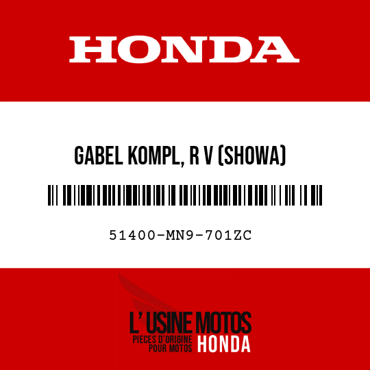 image de 51400-MN9-701ZC GABEL KOMPL, R V (SHOWA) NH146M/PB198  (NH146M/PB198 AKKURATSILBERMETALLIC/NEU-BLAU)