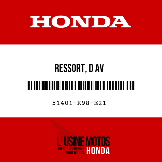 image de 51401-K98-E21 RESSORT, D AV
