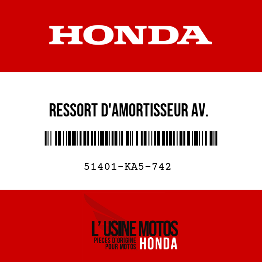 image de 51401-KA5-742 RESSORT D'AMORTISSEUR AV. (0.339KG/MM 3GR00VES)
