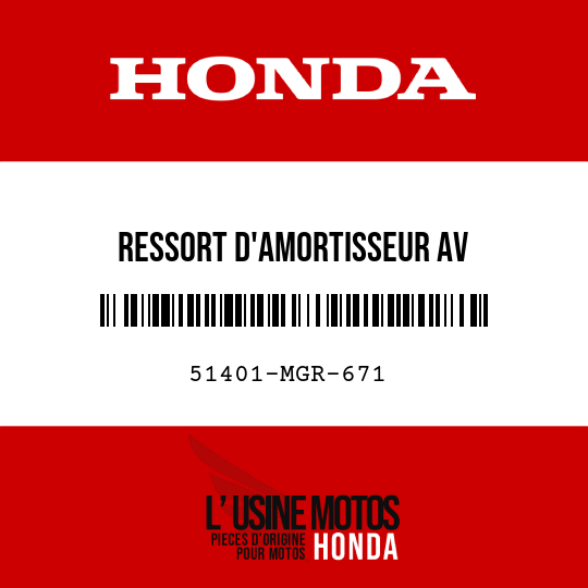 image de 51401-MGR-671 RESSORT D'AMORTISSEUR AV