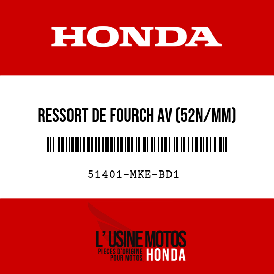 image de 51401-MKE-BD1 RESSORT DE FOURCH AV (52N/MM)