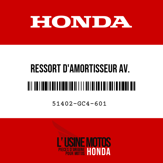 image de 51402-GC4-601 RESSORT D'AMORTISSEUR AV. (2.35N/MM,0.24KGF/MM SHOWA)