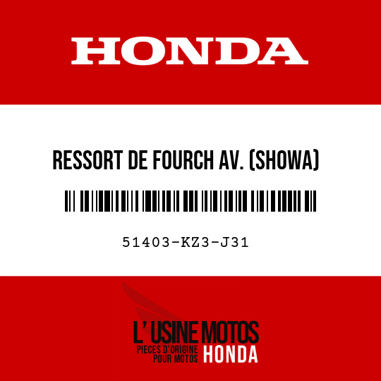 image de 51403-KZ3-J31 RESSORT DE FOURCH AV. (SHOWA) (4.51N/MM,0.46KGF/MM)