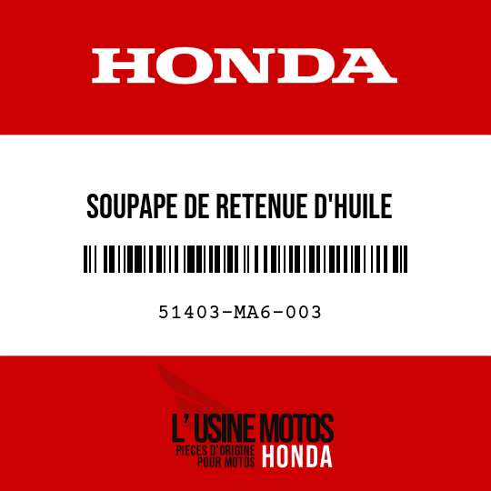 image de 51403-MA6-003 SOUPAPE DE RETENUE D'HUILE
