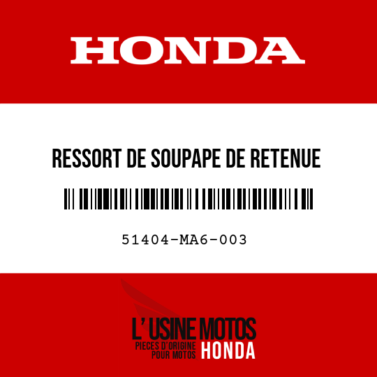 image de 51404-MA6-003 RESSORT DE SOUPAPE DE RETENUE D'HUILE