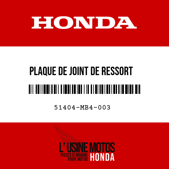 image de 51404-MB4-003 PLAQUE DE JOINT DE RESSORT