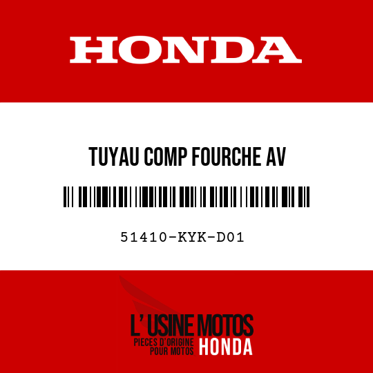 image de 51410-KYK-D01 TUYAU COMP FOURCHE AV