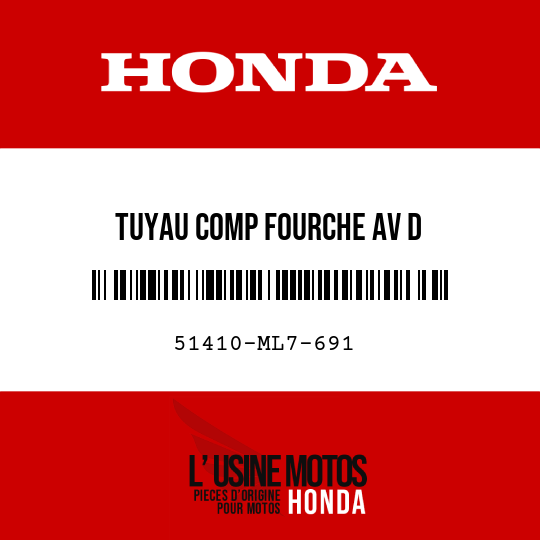 image de 51410-ML7-691 TUYAU COMP FOURCHE AV D