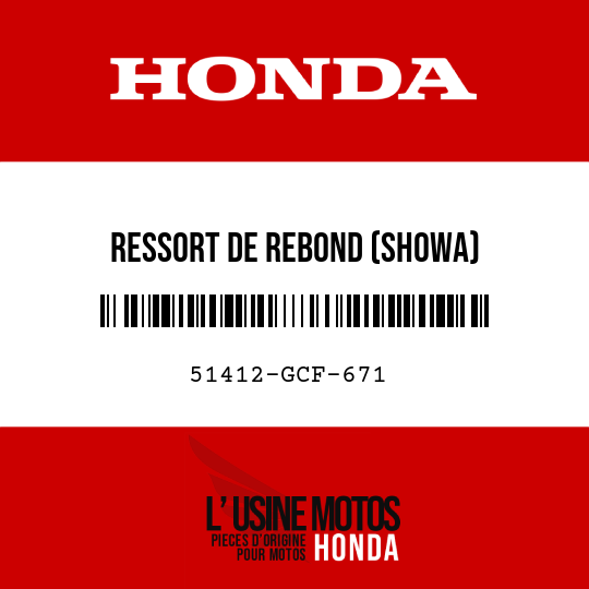 image de 51412-GCF-671 RESSORT DE REBOND (SHOWA)