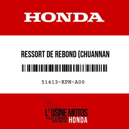 image de 51413-KPN-A00 RESSORT DE REBOND (CHUANNAN ABSORBER)