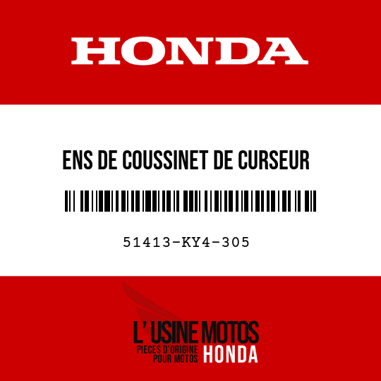 image de 51413-KY4-305 ENS DE COUSSINET DE CURSEUR