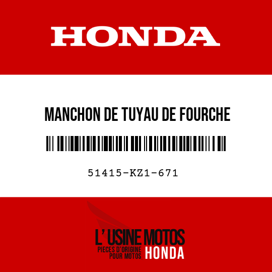 image de 51415-KZ1-671 MANCHON DE TUYAU DE FOURCHE