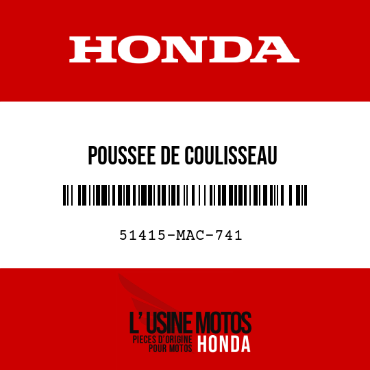 image de 51415-MAC-741 POUSSEE DE COULISSEAU