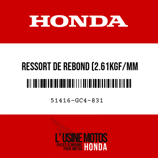 image de 51416-GC4-831 RESSORT DE REBOND (2.61KGF/MM SHOWA)
