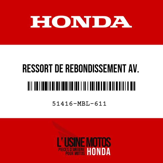 image de 51416-MBL-611 RESSORT DE REBONDISSEMENT AV.